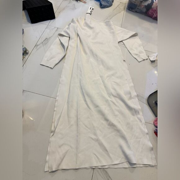 adolfo dominguez white turtleneck dress long sleeve #11 - Picture 6 of 6